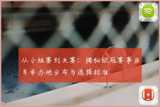 从小组赛到决赛：揭秘欧冠赛事历年举办地分布与选择标准